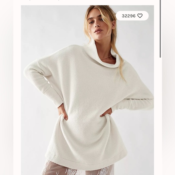 BNWT Free People Ottoman tunic-Ecru, size S - Picture 1 of 3